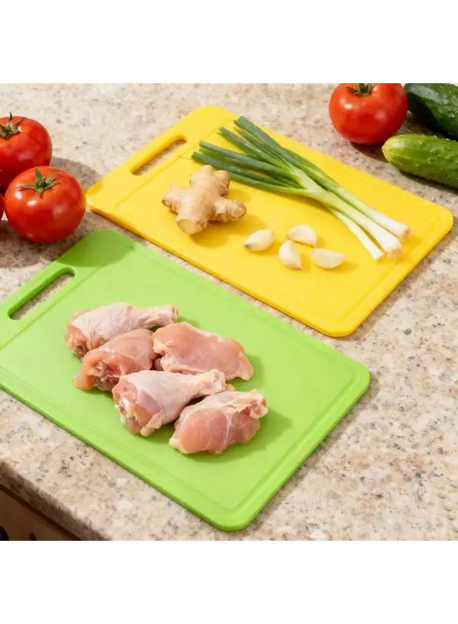 Green Flexible Non Slip Plastic Cutting Board Dishwasher Safe For Meat And Vegetables - Image 1